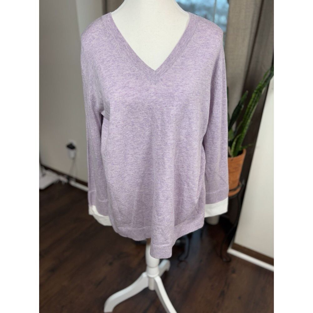 J. Crew Light Purple V-Neck Sweater